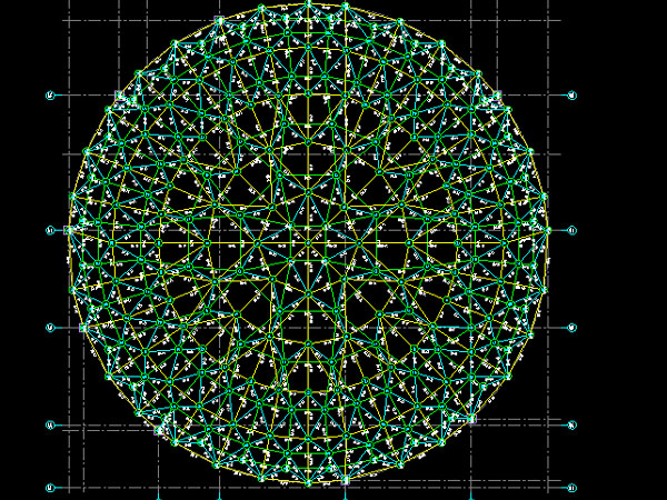 阿城明光正元广场圆形网架